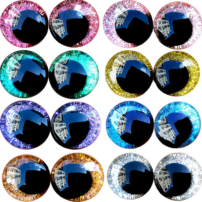 12mm Veiligheidsoogjes - Glitter