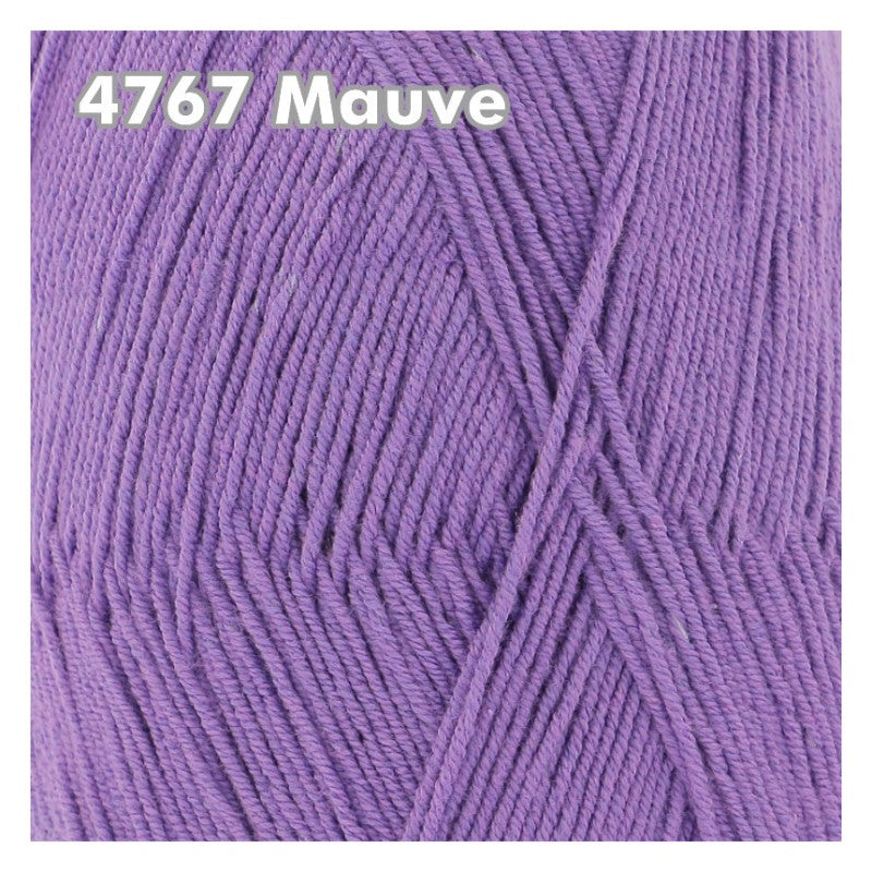 King Cole - Cotton Socks 4Ply - Mauve 4767