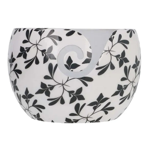 Scheepjes Yarn bowl Black Leaf onbreekbaar 15x10cm