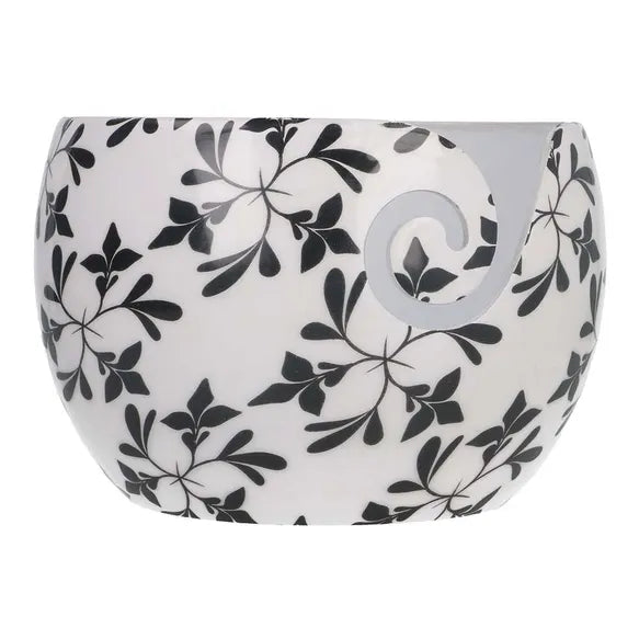 Scheepjes Yarn bowl Black Leaf onbreekbaar 15x10cm