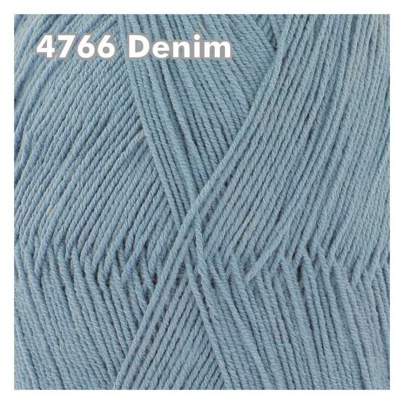King Cole - Cotton Socks 4Ply - Denim 4766