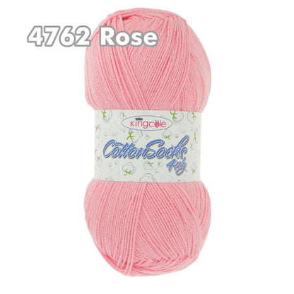 King Cole - Cotton Socks 4Ply - Cobalt Rose 4762