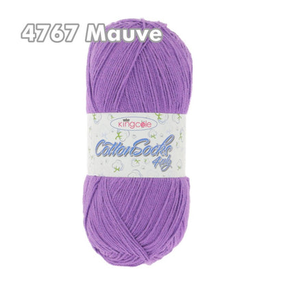 King Cole - Cotton Socks 4Ply - Mauve 4767