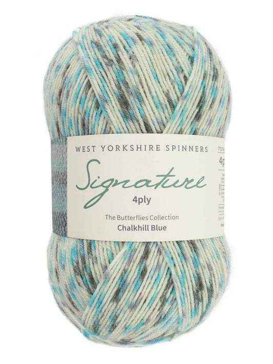 WYS - Signature 4ply - Chalkhill Blue 1242 | Butterflies
