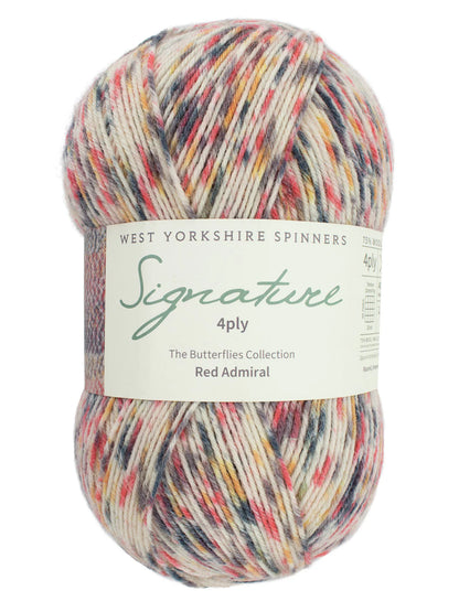 WYS - Signature 4ply - Red Admiral 1241 | Butterflies